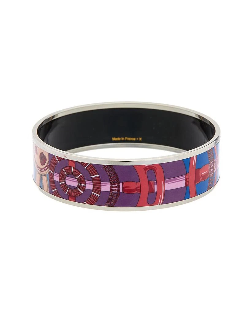 商品[二手商品] Hermes|Hermes Palladium Plated Cavald'or Surnaturel Enamel Bangle (Authentic Pre-,价格¥3963,第2张图片详细描述