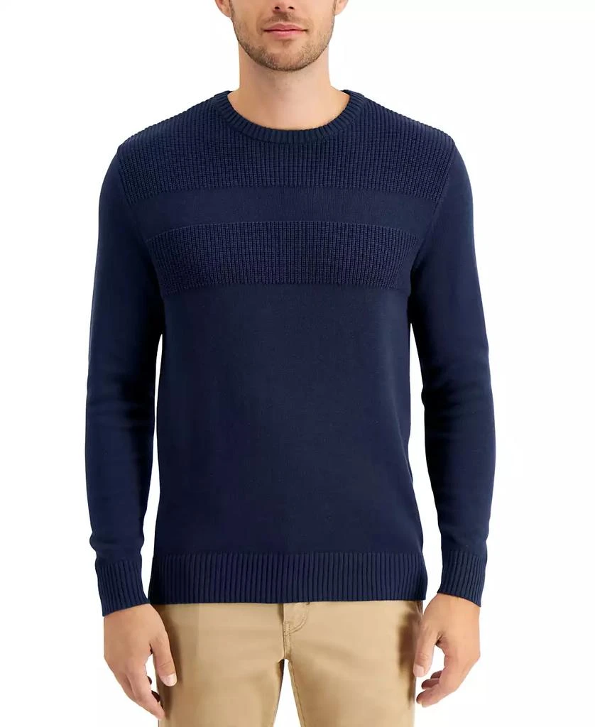 商品Club Room|Men's Textured Cotton Sweater, Created for Macy's,价格¥146,第1张图片