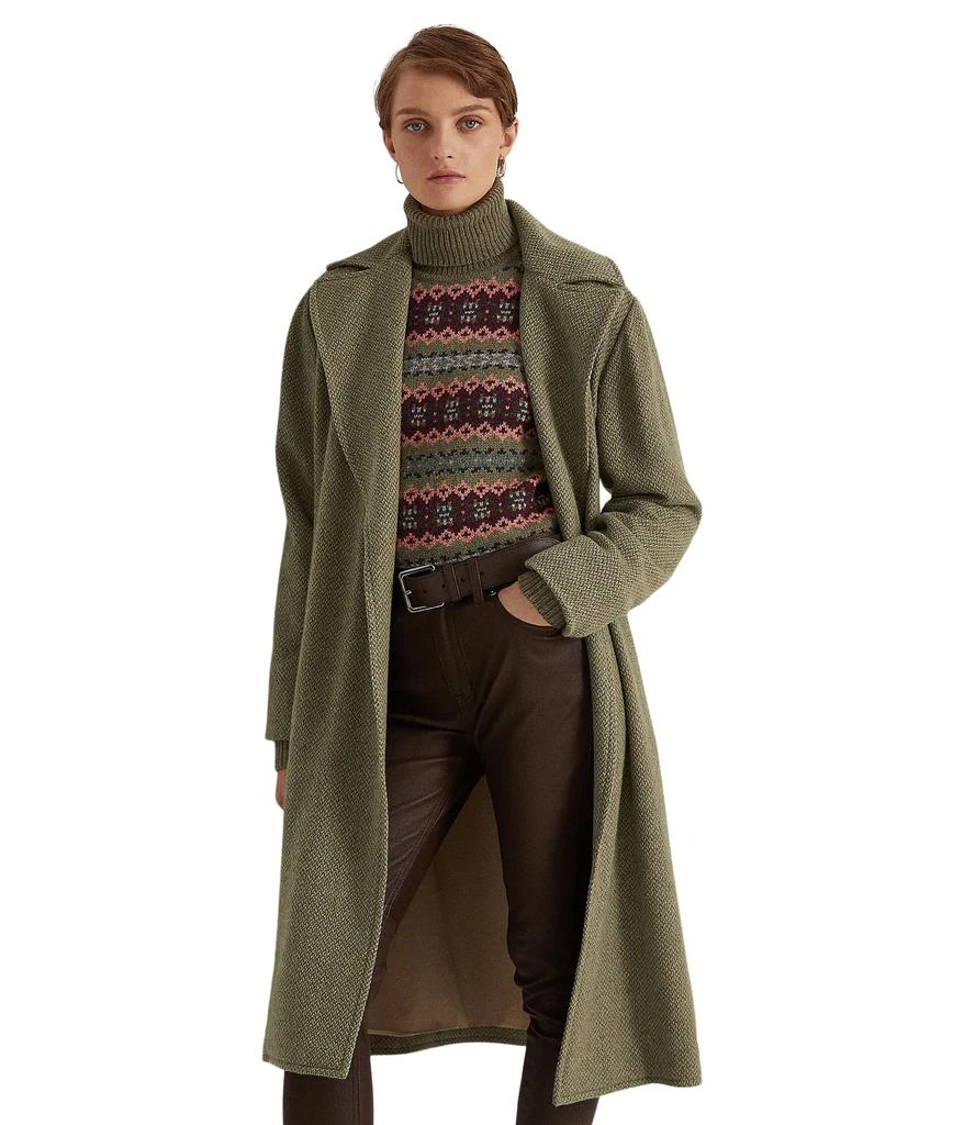 商品Ralph Lauren|Wool Tweed Wrap Coat,价格¥3679,第4张图片详细描述
