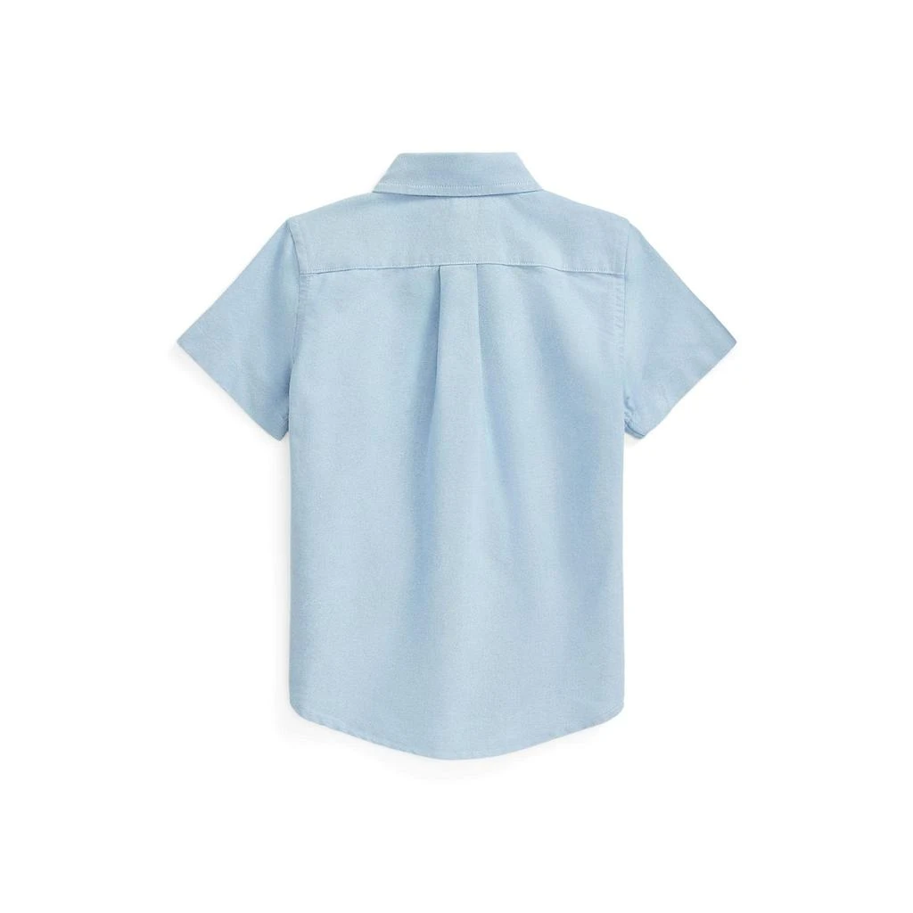 商品Ralph Lauren|Cotton Oxford Short Sleeve Shirt (Little Kids),价格¥365,第2张图片详细描述