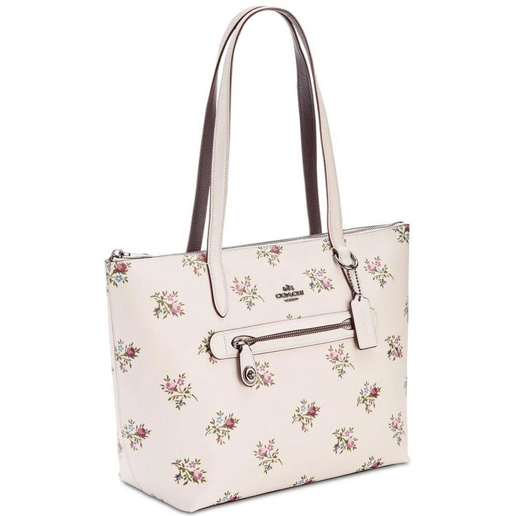 商品Coach|Taylor Cross Stitch Floral Print Small Tote,价格¥579,第4张图片详细描述