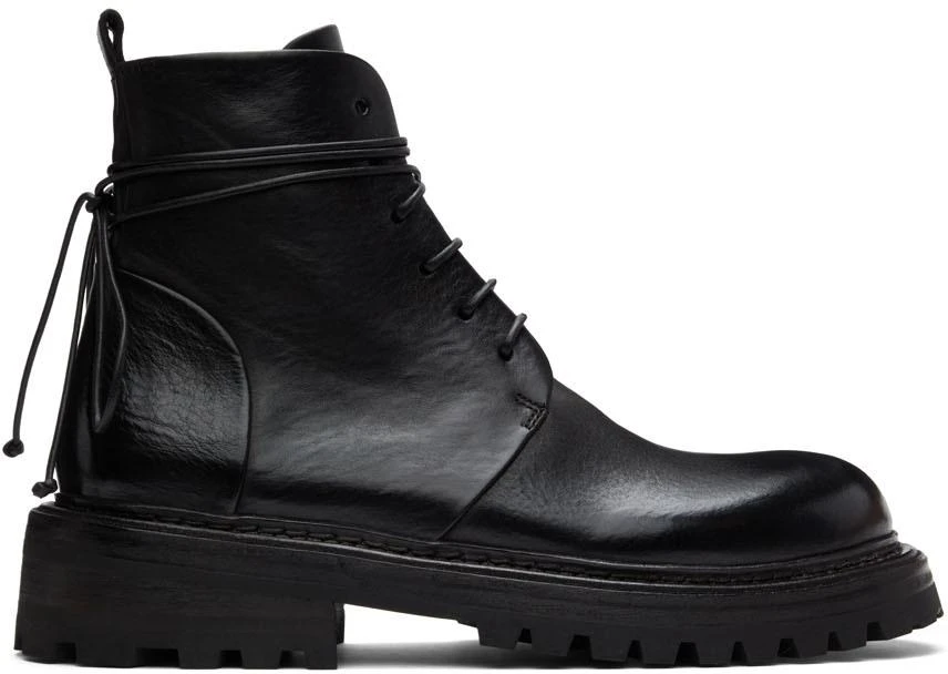 商品Marsèll|Black Carrucola Lace-Up Boots,价格¥7325,第1张图片