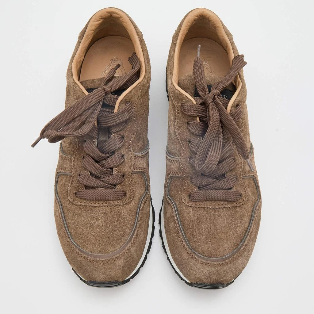 商品[二手商品] Tod's|Tod's Brown Suede Low Top Sneakers Size 39.5,价格¥922,第3张图片详细描述
