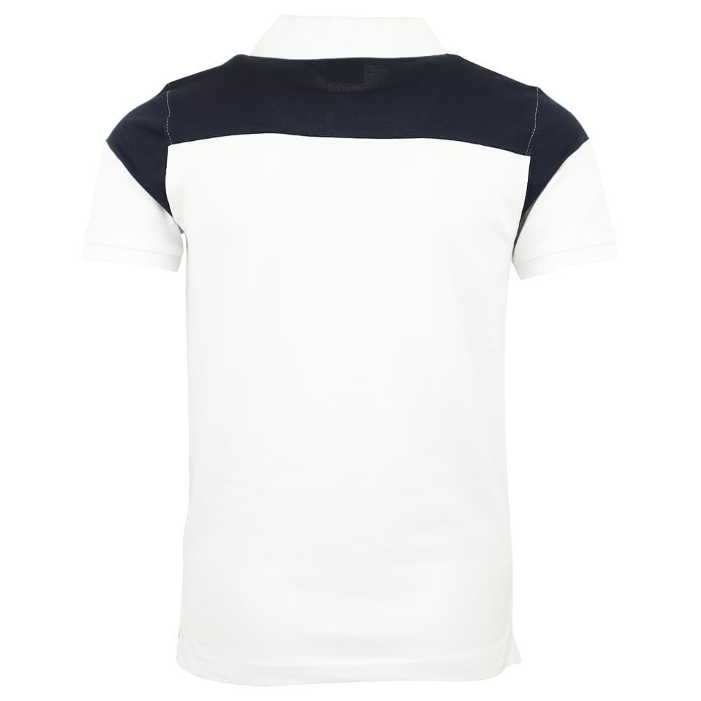 Short Sleeve White & Navy Polo Shirt商品第3张图片规格展示