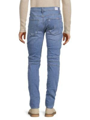 商品Hudson|Ethan Distressed Biker Skinny Jeans,价格¥278,第2张图片详细描述