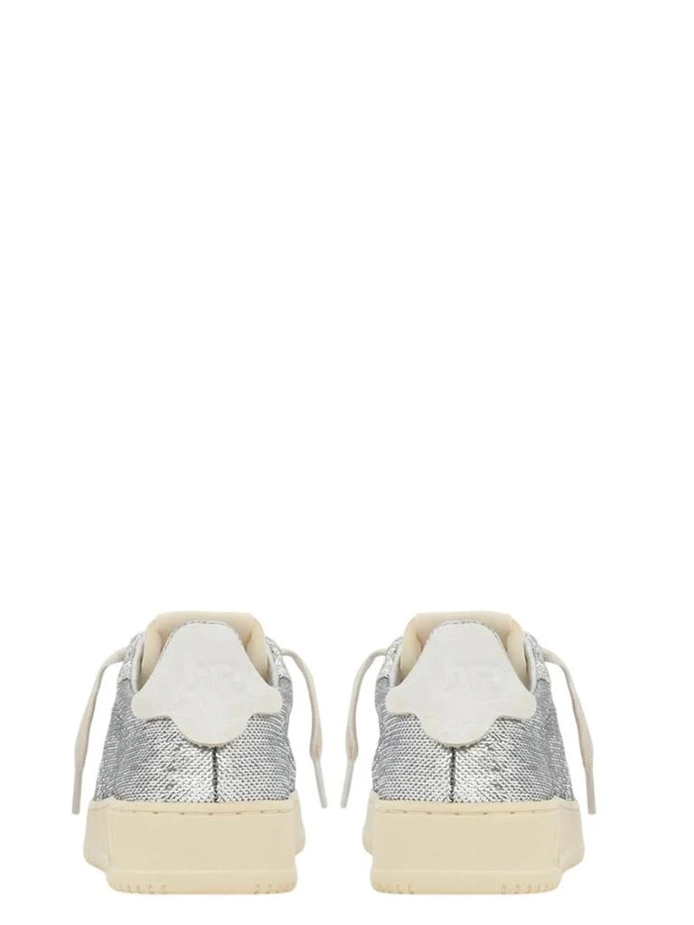 商品Autry|Autry Dallas Low Sparkling Sneakers In Silver And White Sequins,价格¥1750,第3张图片详细描述