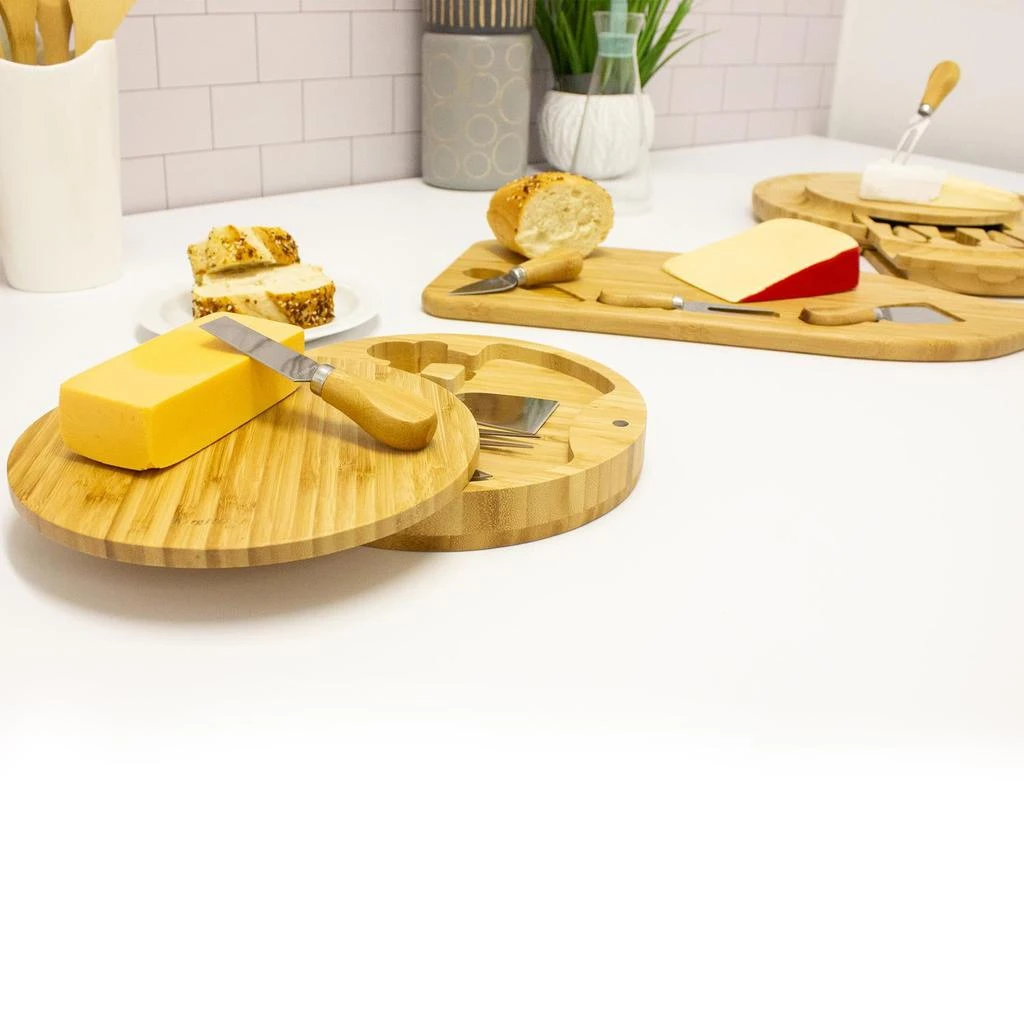 商品BergHOFF|Bamboo 4pc Multi-level Cheese Board Set, 13x1.5Inch,价格¥605,第5张图片详细描述
