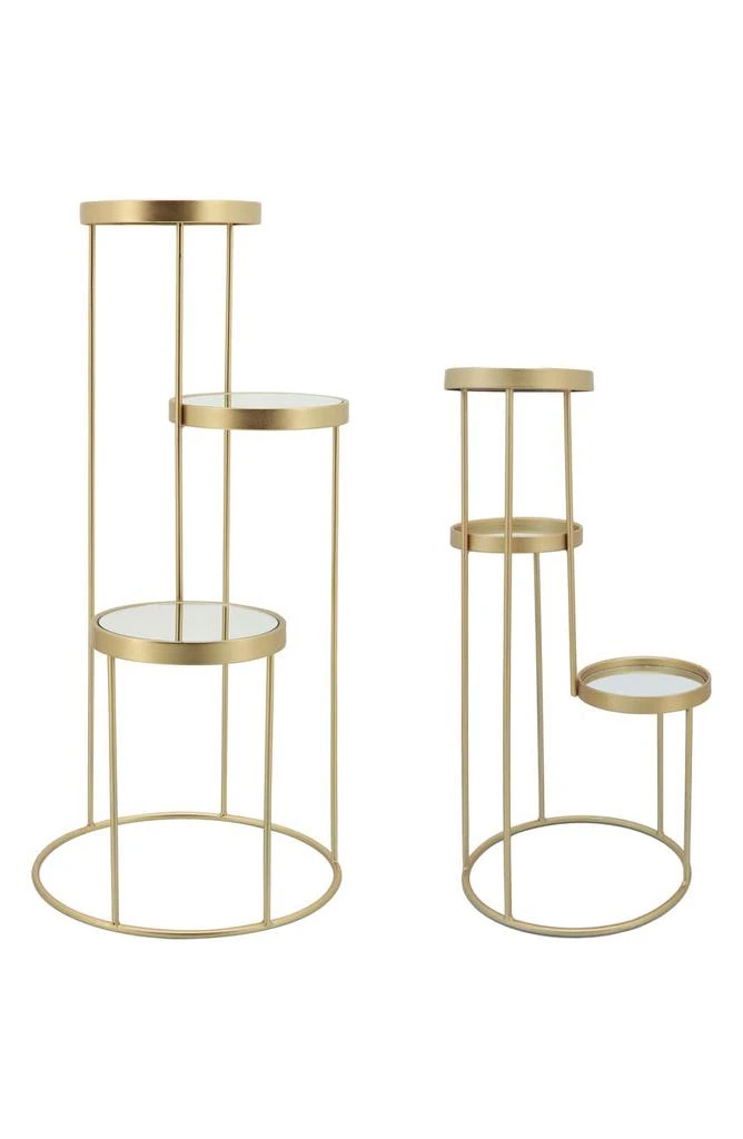 商品SAGEBROOK HOME|Set of 2 Mirrored Triple Tiered Stands,价格¥2224,第1张图片