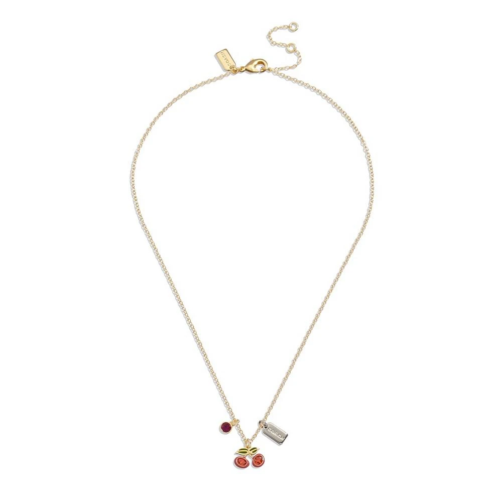 商品Coach|Faux Stone Cherry Pendant Necklace,价格¥498,第3张图片详细描述