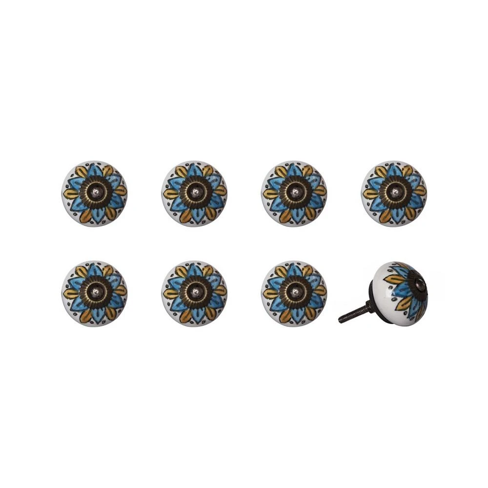 商品KNOB-IT|Handpainted Ceramic Knob Set of 8,价格¥313,第1张图片