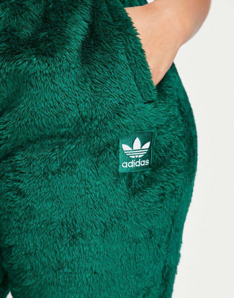 adidas Originals essentials fleece joggers in dark green商品第4张图片规格展示