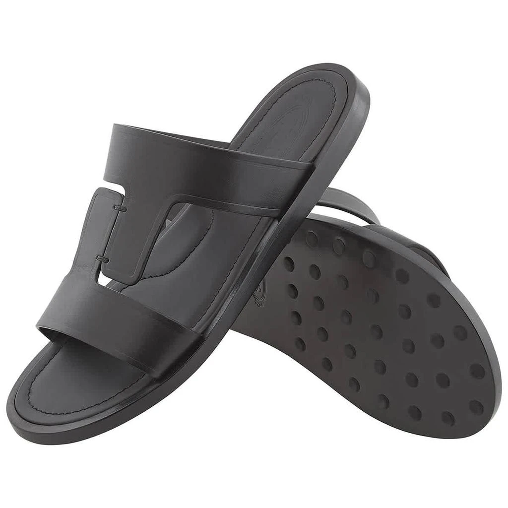 商品Tod's|Men's Black Flat Leather Sandals,价格¥2841,第2张图片详细描述
