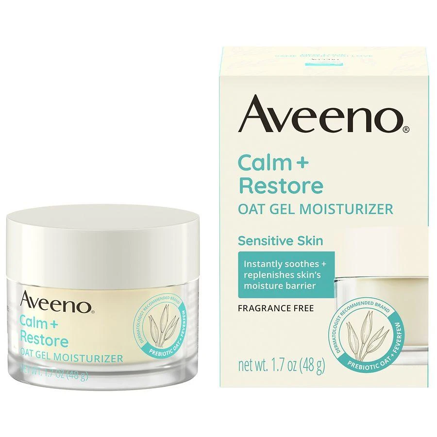 商品Aveeno|Calm + Restore Oat Gel Face Moisturizer, Sensitive Skin,价格¥209,第2张图片详细描述