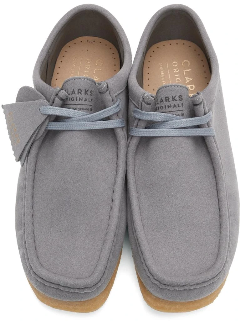 商品Clarks|Grey Vegan Wallabee Derbys,价格¥532,第5张图片详细描述