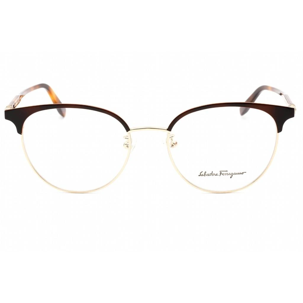 商品Salvatore Ferragamo|Salvatore Ferragamo Women's Eyeglasses - Gold/Tortoise Full Rim Frame | SF2201 723,价格¥474,第2张图片详细描述