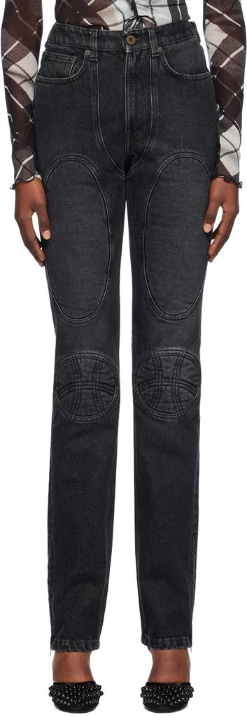 商品Jean Paul Gaultier|黑色系带牛仔裤,价格¥6815,第1张图片