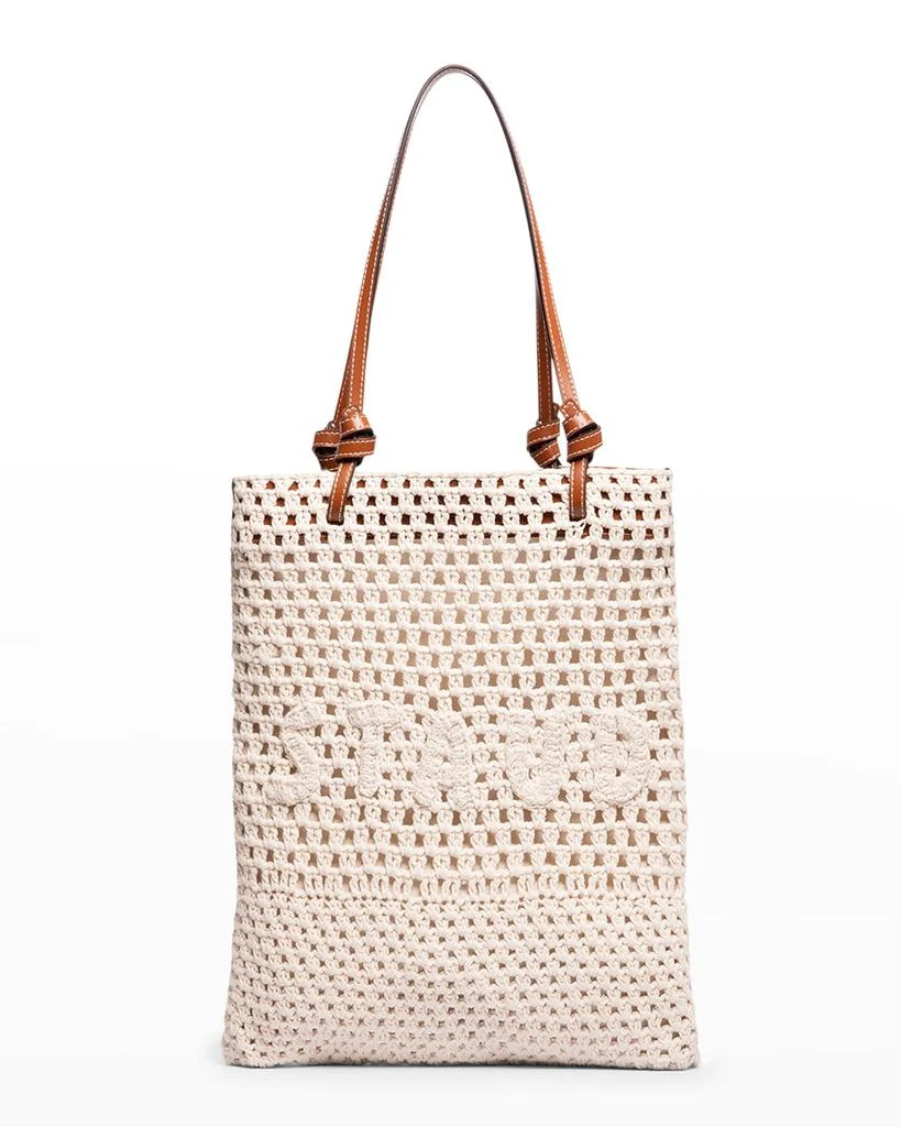 商品Staud|Logo Crochet Beach Tote Bag,价格¥1035,第1张图片