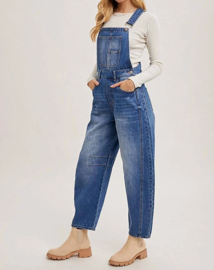 商品BluIvy|Bluivy - Ryder Barrel Leg Overalls,价格¥457,第2张图片详细描述