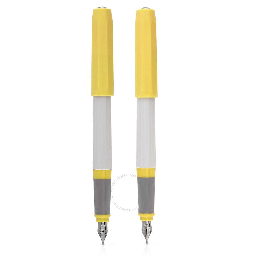 商品Kaweco|Perkeo Light Spring Fountain Pen 2 Pack Bundle in Gray/Yellow,价格¥127,第1张图片