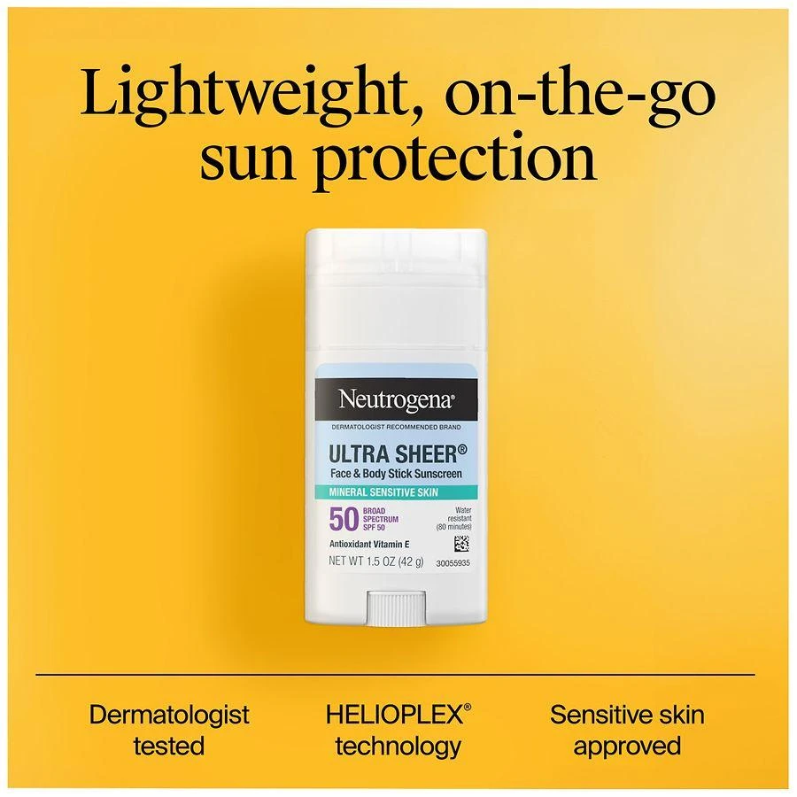 商品Neutrogena|SPF 50 Zinc Mineral Sunscreen Stick,价格¥140,第4张图片详细描述