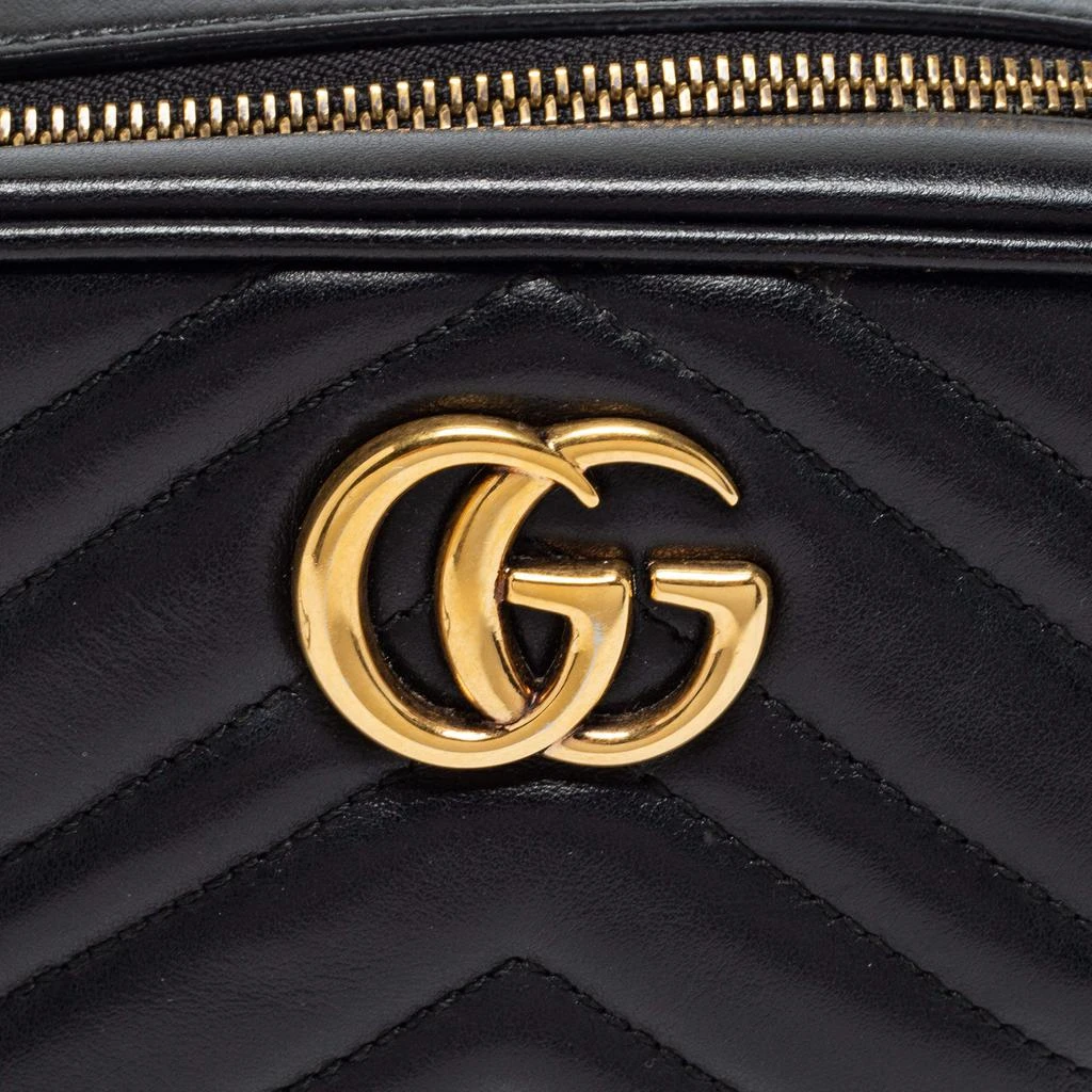 商品[二手商品] Gucci|Gucci Black Matelassé Leather Mini GG Marmont Camera Bag,价格¥7596,第5张图片详细描述
