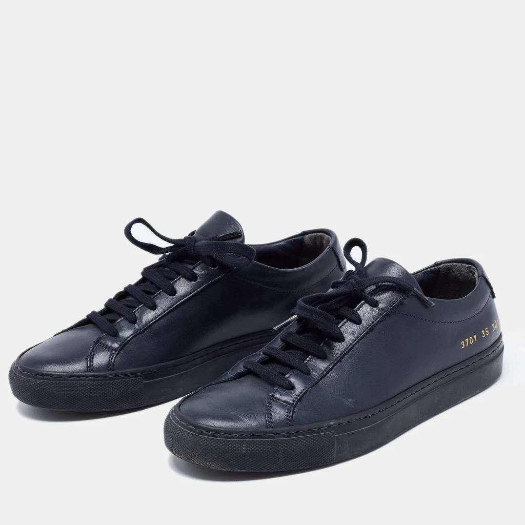 商品[二手商品] Common Projects|Common Projects Blue Leather Low Top Sneakers Size 35,价格¥809,第2张图片详细描述