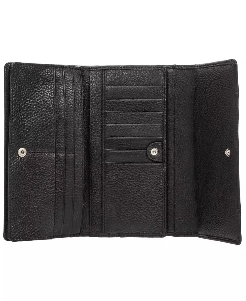 商品Mancini Leather Goods|Women's Pebbled Collection RFID Secure Trifold Wing Wallet,价格¥281,第4张图片详细描述