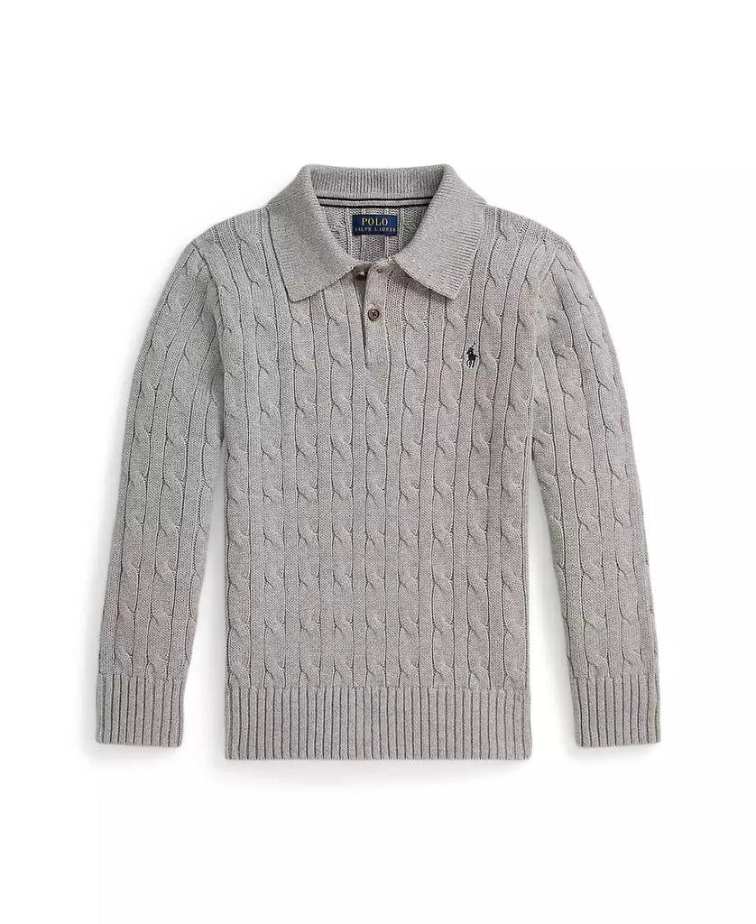 商品Ralph Lauren|Toddler and Little Boys 2-7 Cable-Knit Cotton Polo Sweater,价格¥512,第5张图片详细描述