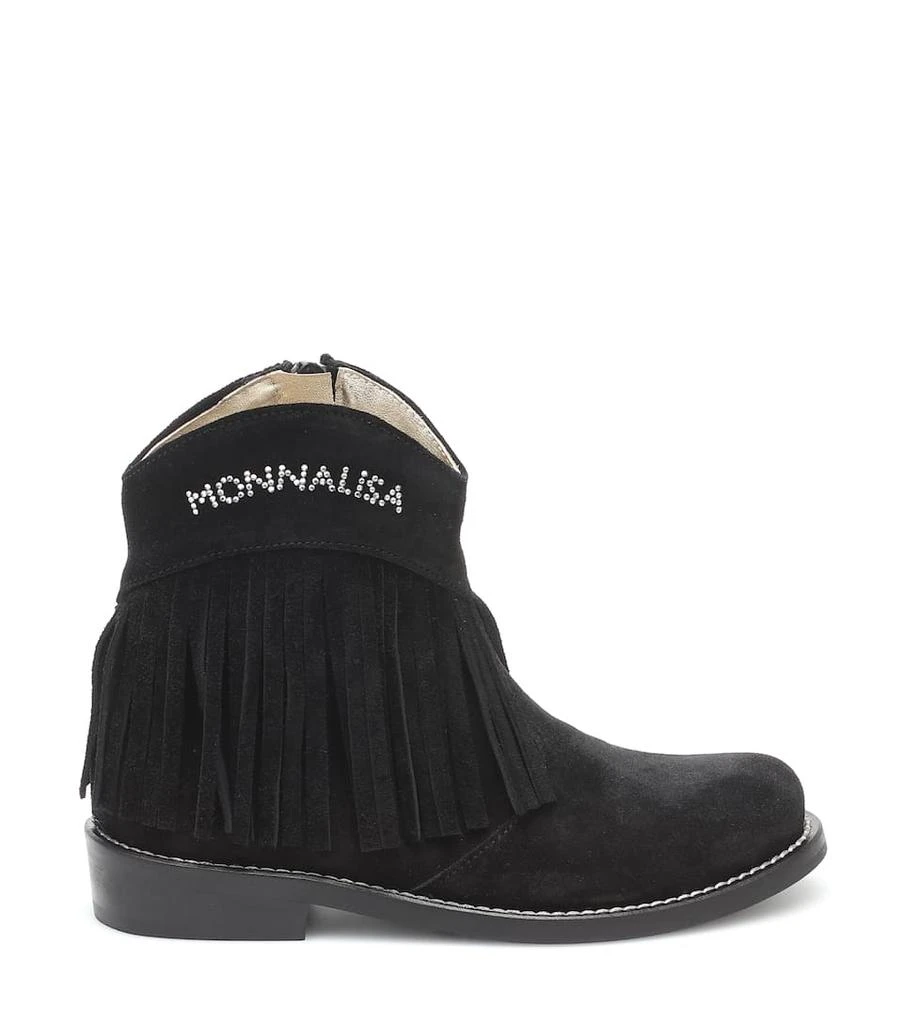 商品MONNALISA|缀饰绒面革及踝靴,价格¥1358,第3张图片详细描述