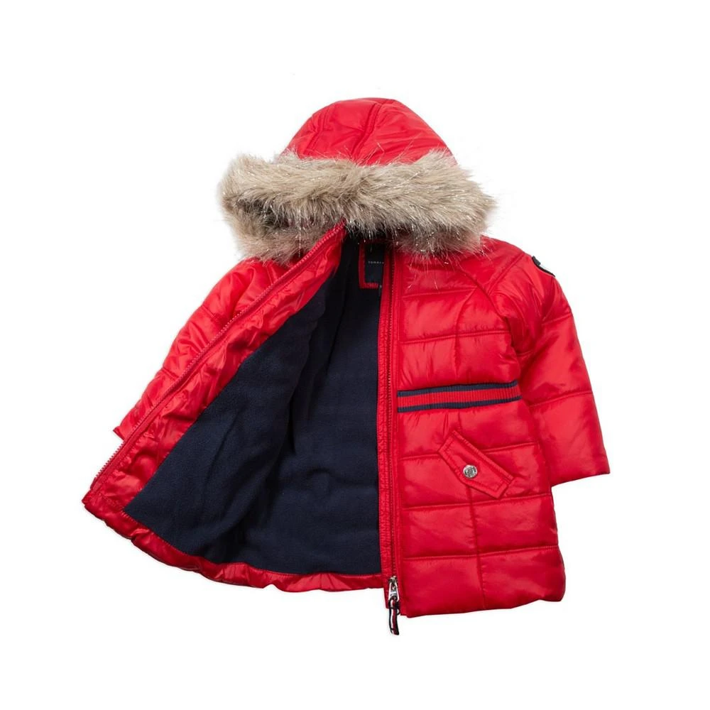 商品Tommy Hilfiger|Baby Girls Longline Puffer With Hood,价格¥410,第2张图片详细描述