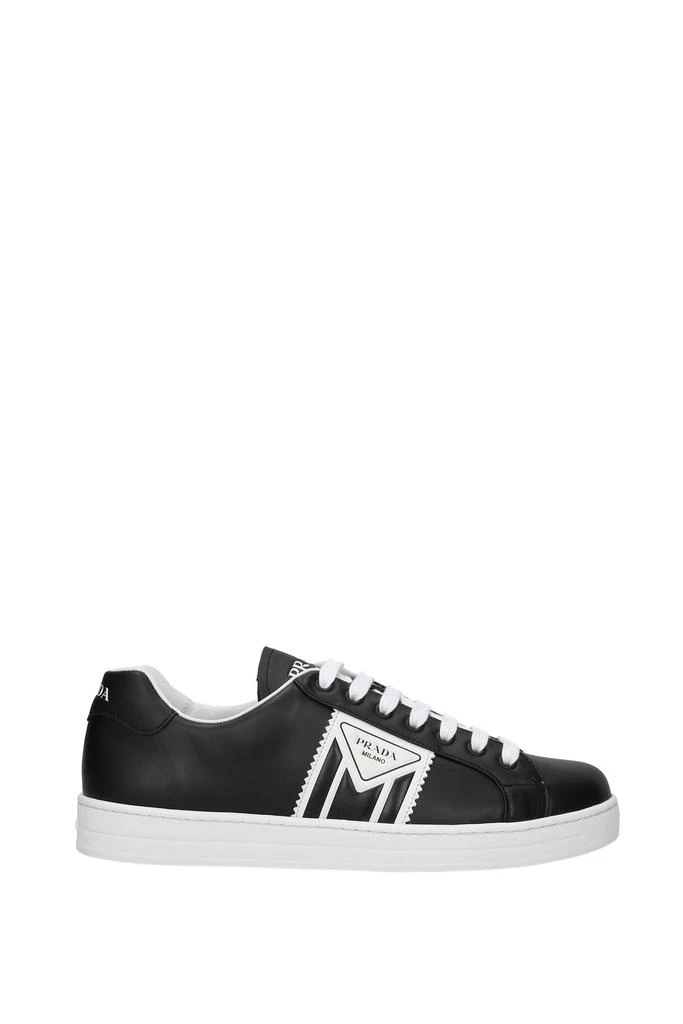 商品Prada|Sneakers Leather Black White,价格¥3499,第1张图片