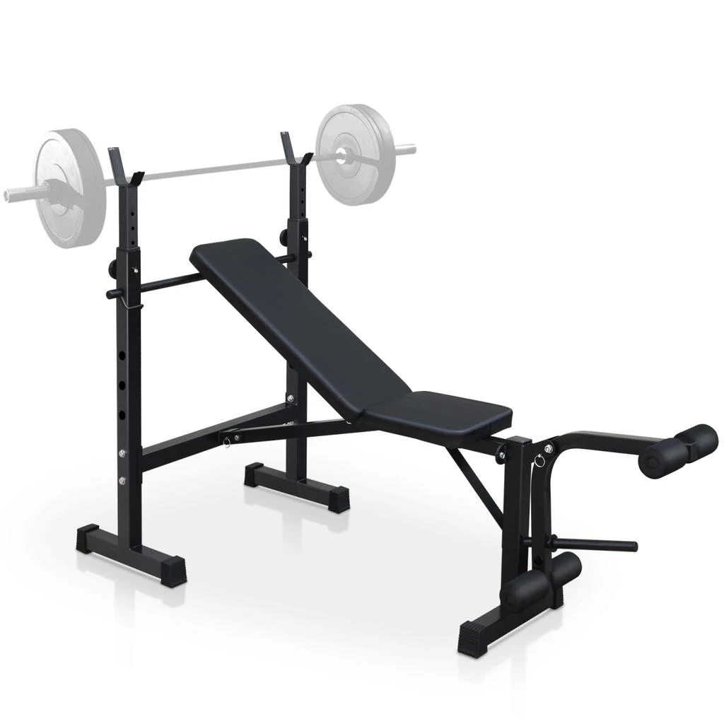 商品Simplie Fun|Olympic Weight Bench, Bench Press Set with Squat Rack and Bench for Home Gym Full-Body Workout,价格¥1807,第1张图片