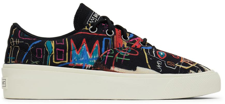 Black Jean-Michel Basquiat Edition Skidgrip Sneakers商品第1张图片规格展示