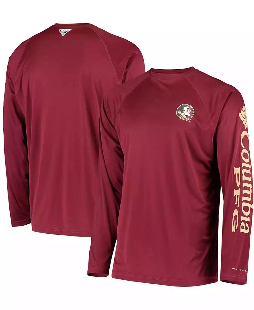 商品Columbia|Men's PFG Garnet Florida State Seminoles Terminal Tackle Omni-Shade Long Sleeve T-shirt,价格¥245,第1张图片
