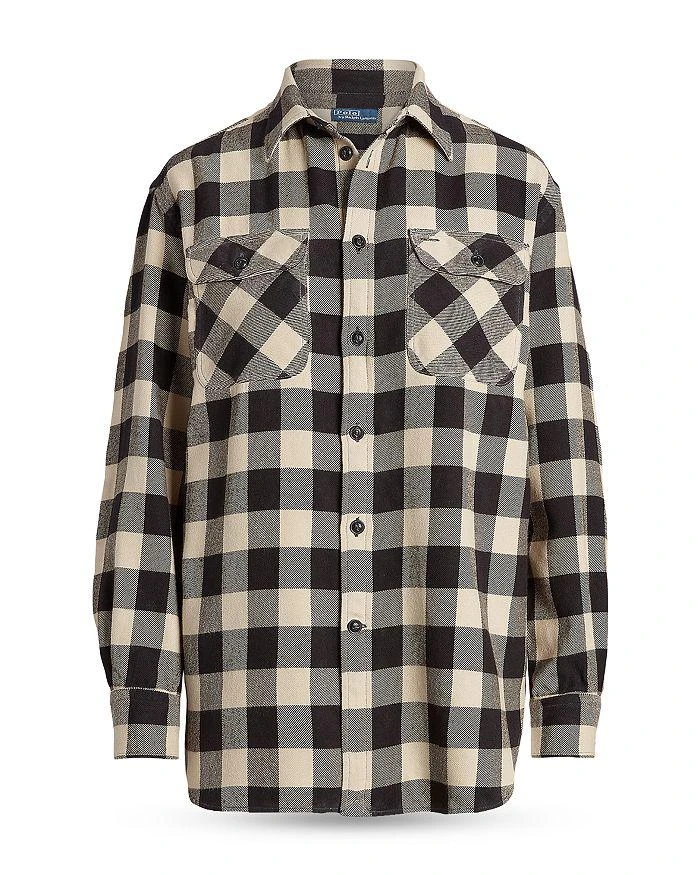 商品Ralph Lauren|Oversize Plaid Cotton Utility Shirt ,价格¥1273,第2张图片详细描述