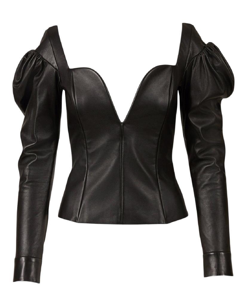 商品Yves Saint Laurent|Leather Bustier Top,价格¥9131,第1张图片