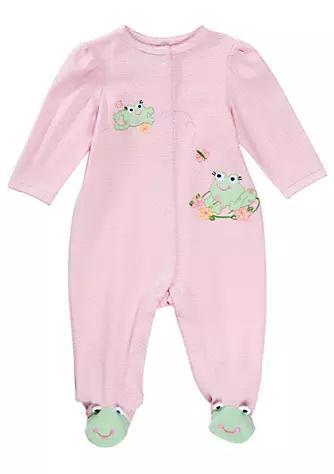 商品Little Me|Baby Girls Frog Stretchie Jumpsuit,价格¥96,第1张图片