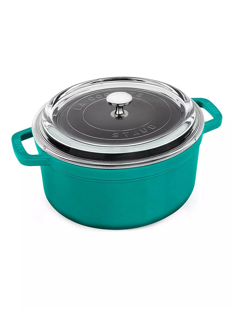商品Staub|4-Quart Cast Iron Round Cocotte with Glass Lid,价格¥2023,第1张图片