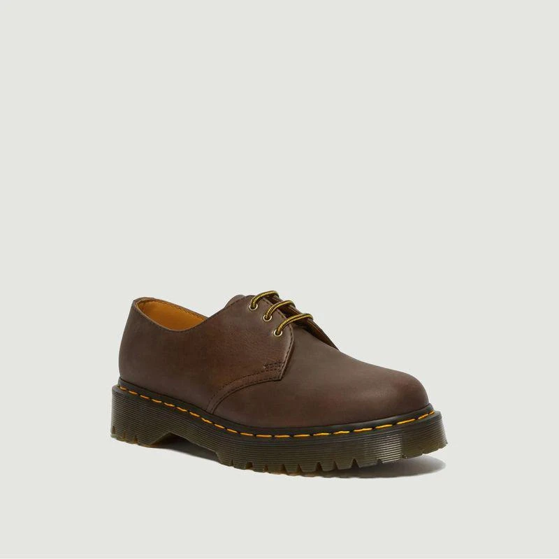 商品Dr. Martens|Leather Derbies 1461 Bex Dark brown crazy horse Dr. Martens,价格¥1226,第2张图片详细描述