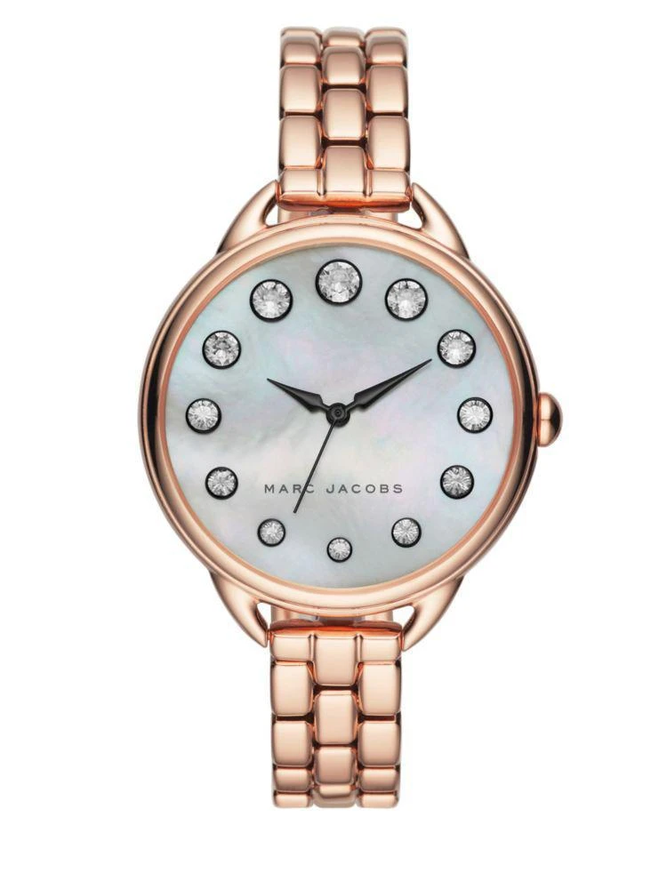 商品Marc Jacobs|Mother-Of-Pearl, Crystal & Stainless Steel Bracelet Watch,价格¥761,第1张图片