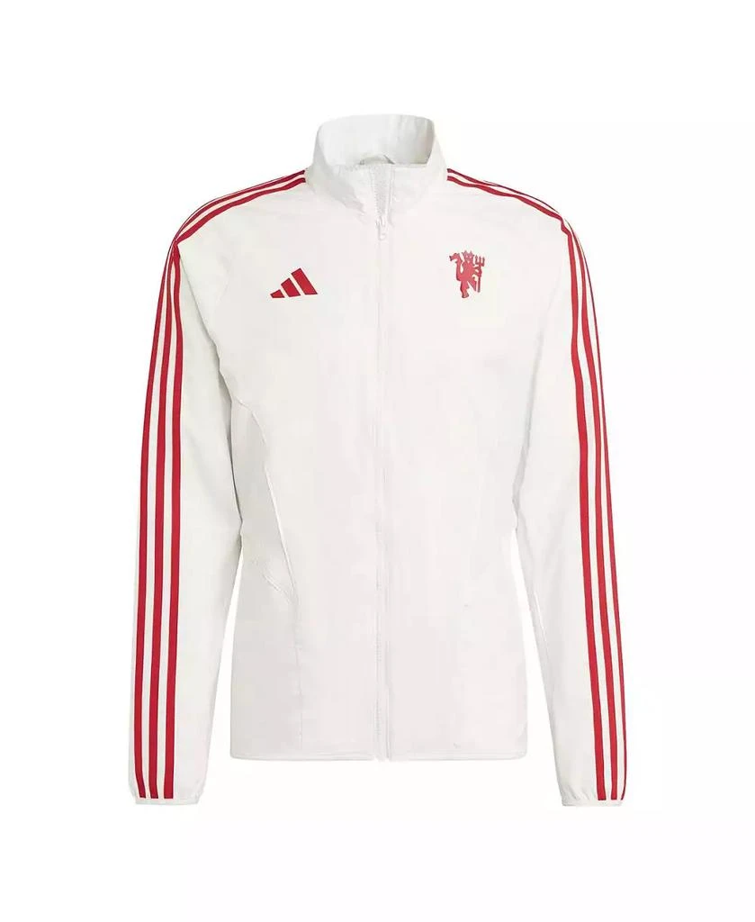 商品Adidas|Men's White Manchester United 2023/24 Anthem Full-Zip Jacket,价格¥614,第1张图片