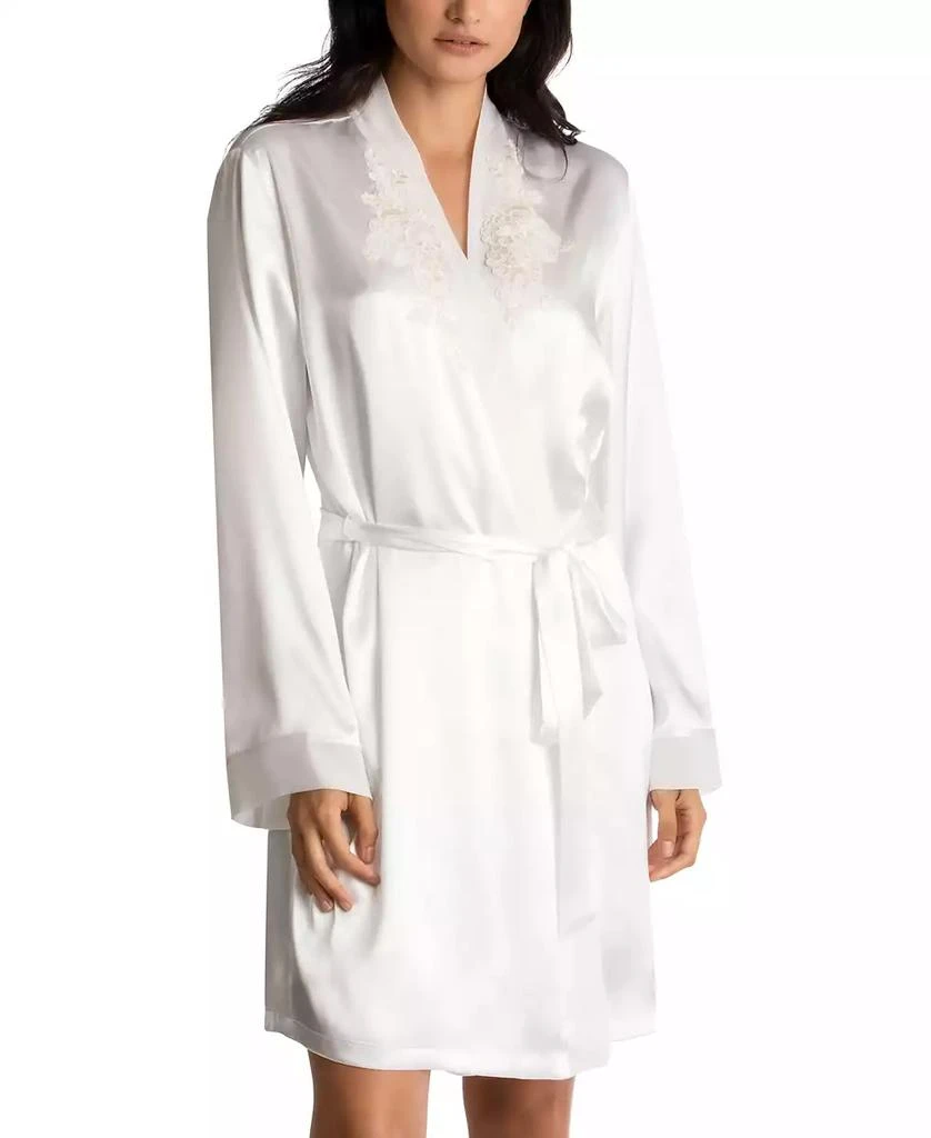 商品Linea Donatella|Sonya Embellished Satin Bridal Wrap Robe,价格¥354,第1张图片