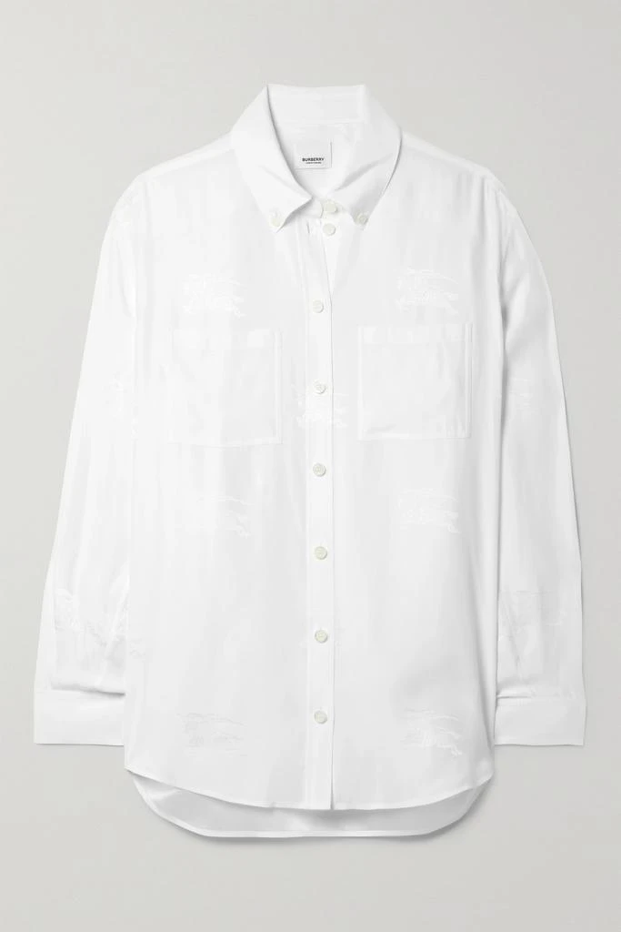 商品Burberry|提花丝缎衬衫,价格¥13964,第1张图片