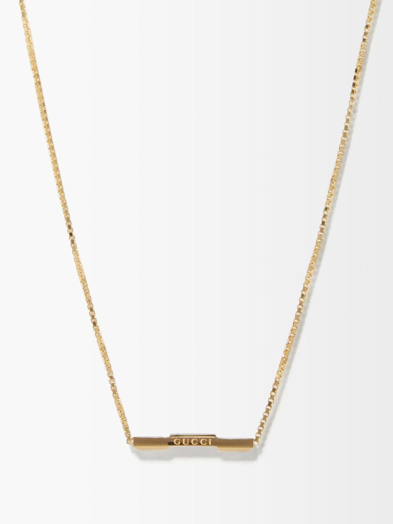 商品Gucci|Link to Love bar 18kt gold necklace,价格¥10832,第1张图片