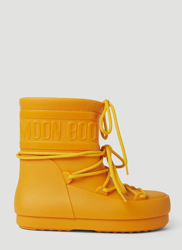 商品Moon Boot|Icon Low Rubber Rain Boots in Yellow,价格¥1512,第1张图片