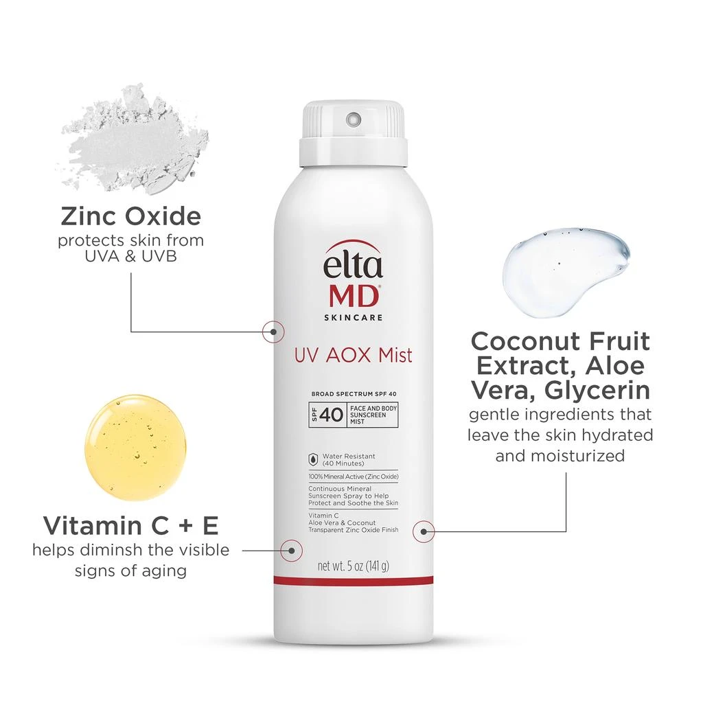 商品EltaMD|EltaMD UV AOX Mist Broad Spectrum SPF 40,价格¥379,第5张图片详细描述
