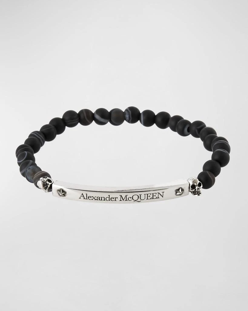 商品Alexander McQueen|Men's Skull Beads Agate Bracelet,价格¥2013,第1张图片