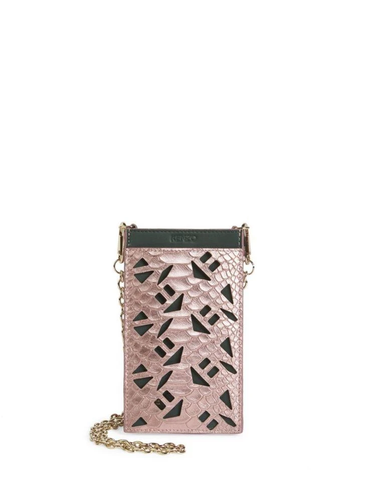 商品Kenzo|Python Leather Cutout Pouch,价格¥1365,第1张图片