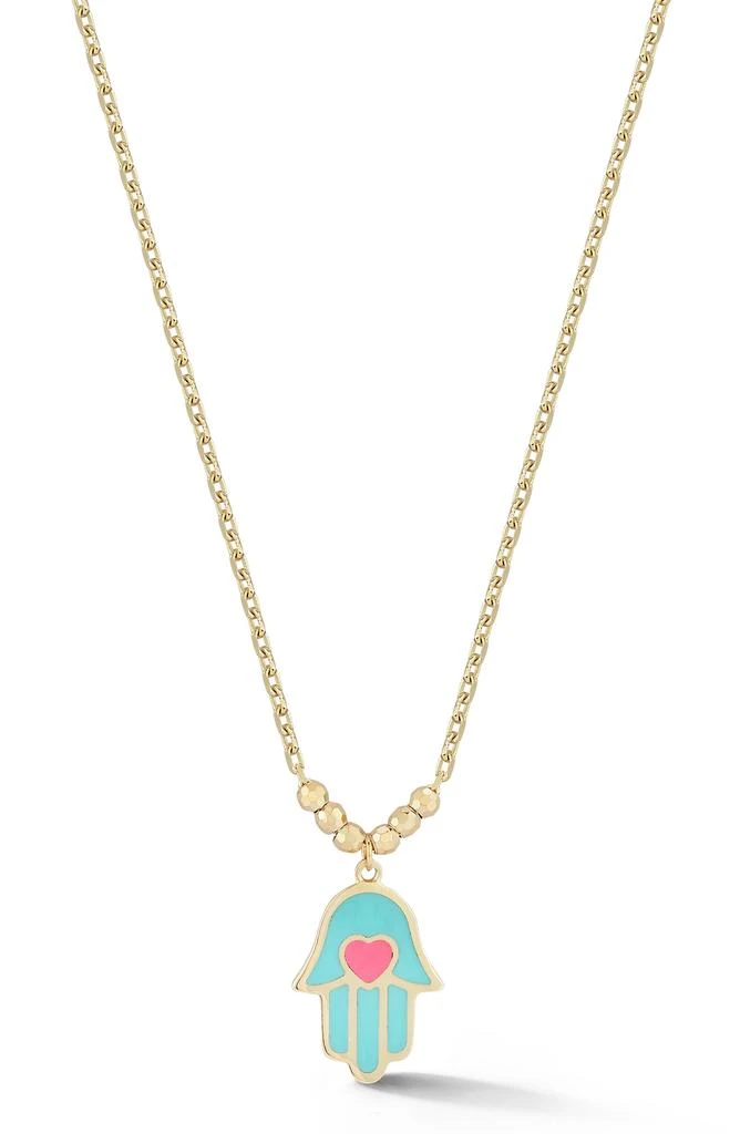 商品Ember Fine Jewelry|14K Hamsa Hand Pendant Necklace,价格¥3834,第1张图片