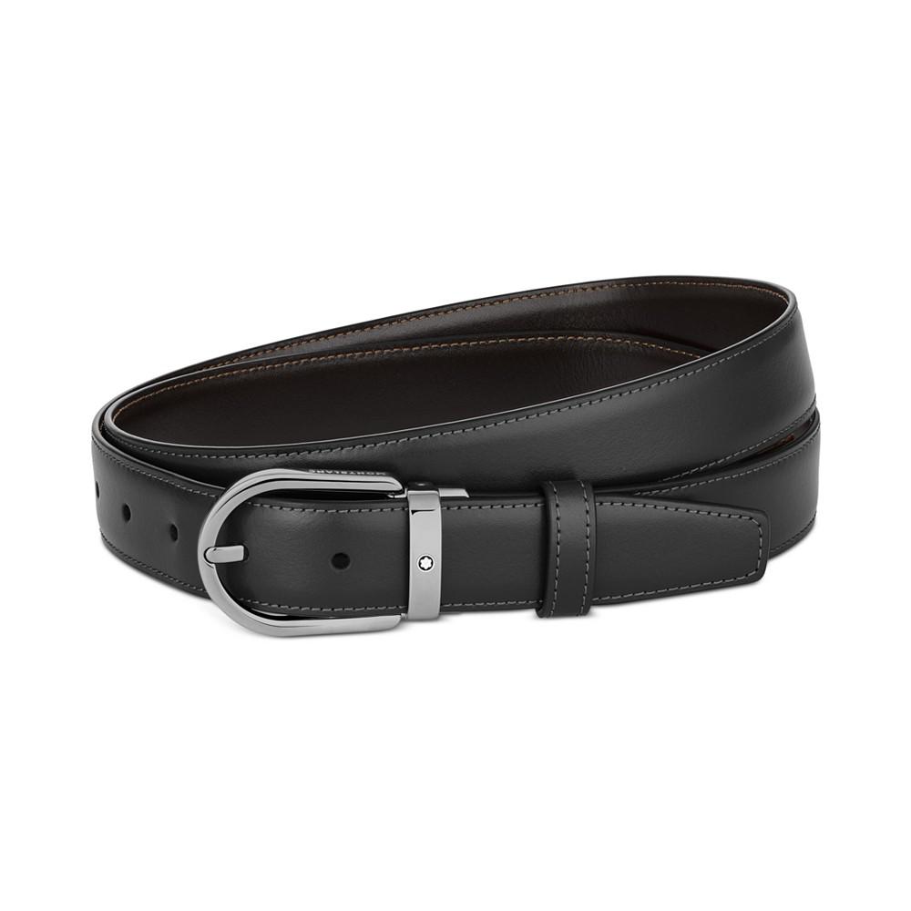 Men's Horseshoe Reversible Leather Belt商品第1张图片规格展示